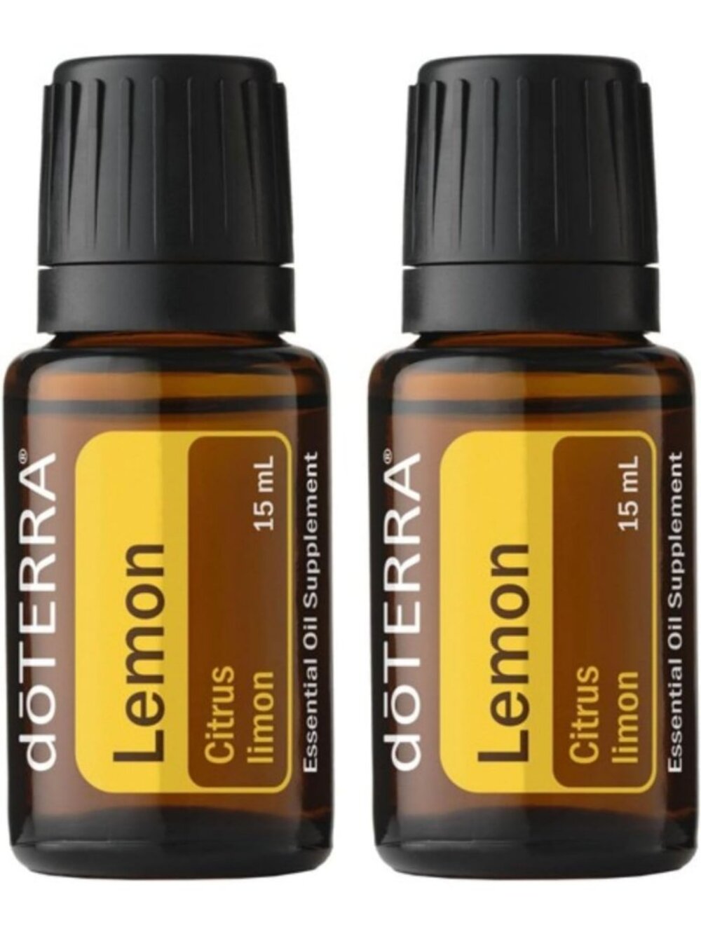 Lemon Essential Oil 15ml - 2 Pack, Pure Citrus Aroma, Natural Wellness Boost
